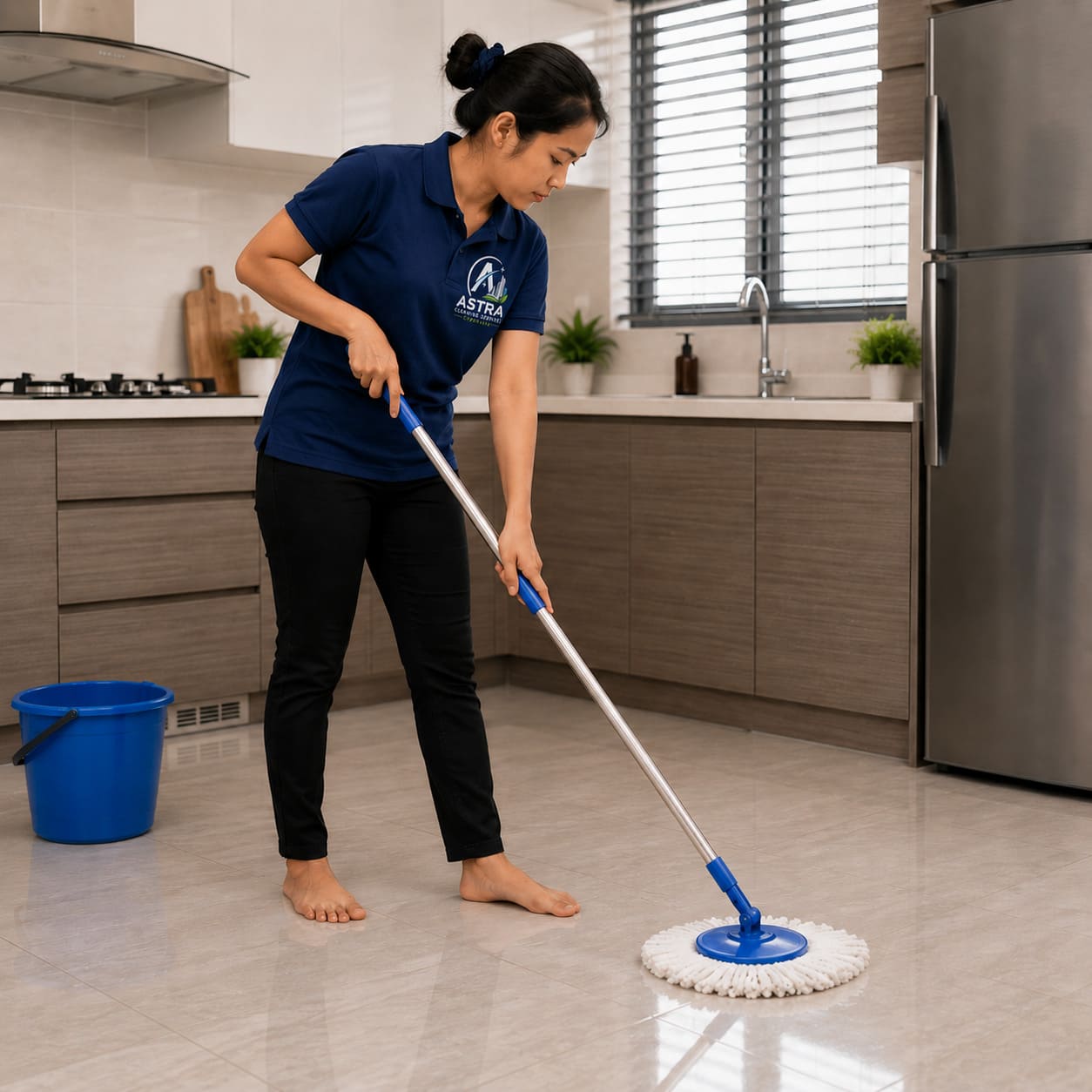 Cleaning Services Cyberjaya Mop Kitchen Floor