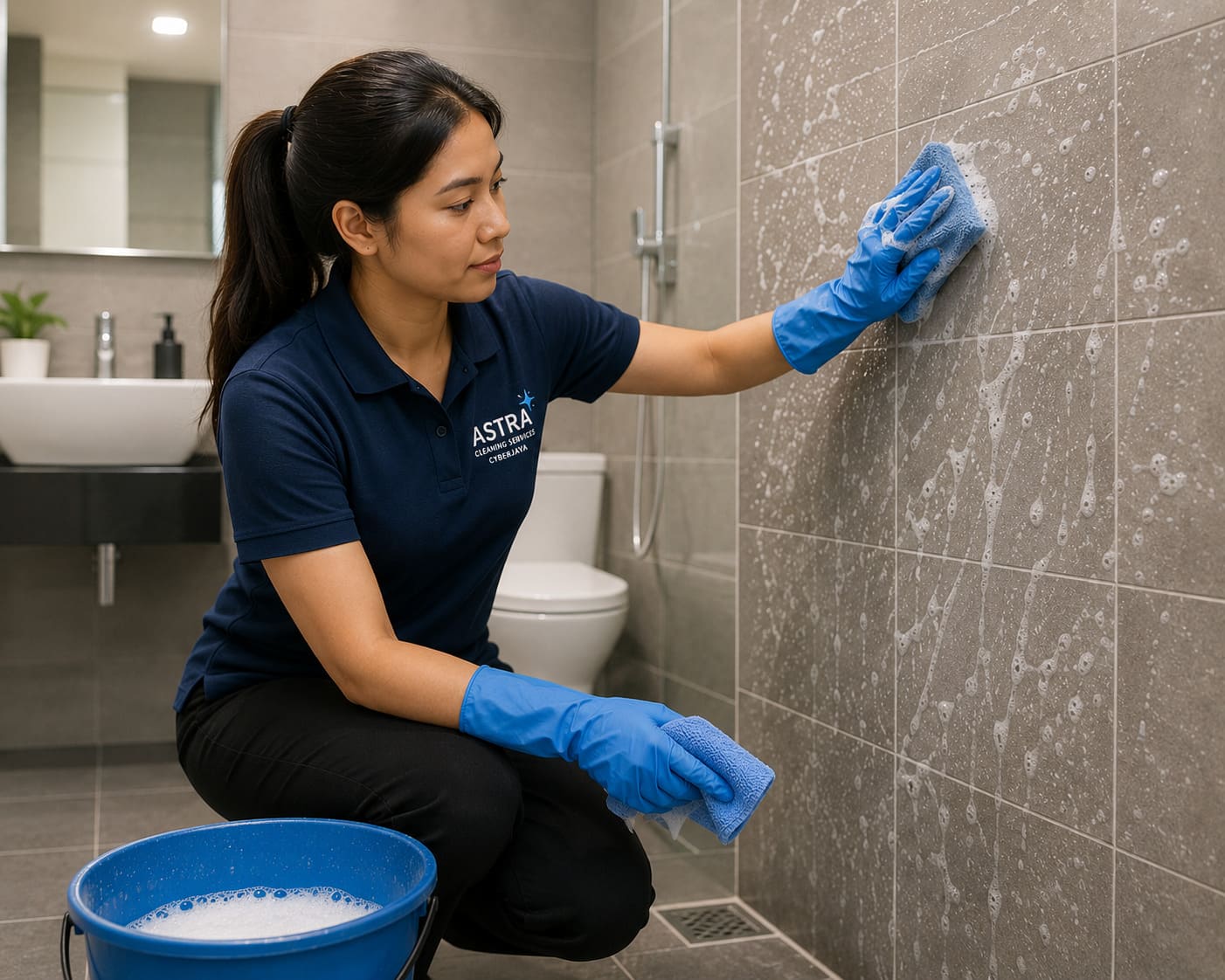 Cyberjaya Cleaning Service Wash Bathroom Tiles