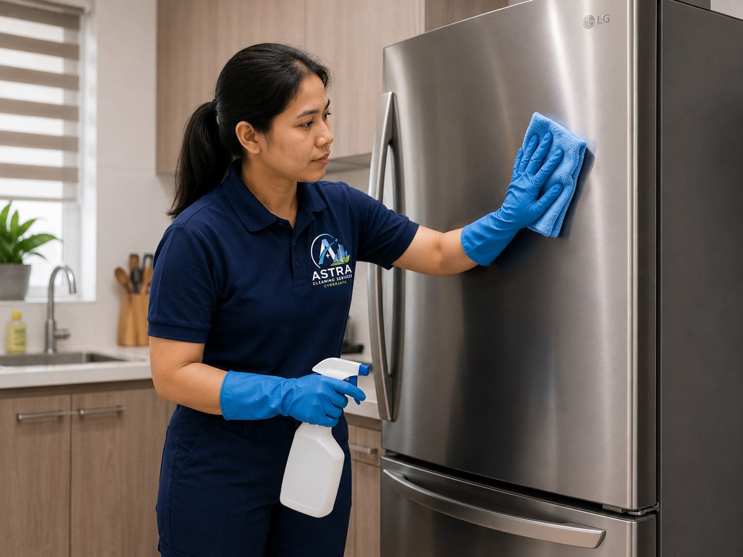 Deep Cleaning Services Cyberjaya Wipe Refrigerator Door
